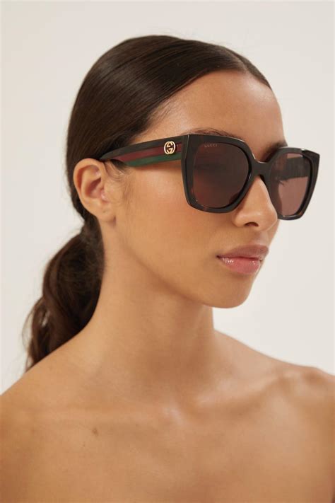 gucci havana optical glasses|gucci brown havana oversized sunglasses.